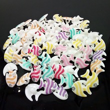 HANLV 60pcs mix color cute fish plastic buttons kid's apparel sewing accessories DIY scrapbooking B001 2024 - buy cheap