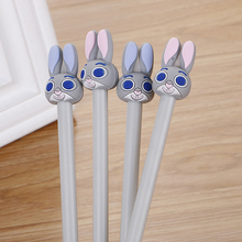 5pcs 0.5mm Black Ink Cartoon Big Ear Rabbit Plastic Signature Gel Pen Stationery Office School Writing Supply Kids Neutral Pens 2024 - buy cheap