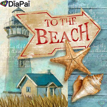 DiaPai 100% Total Square/Rodada Broca 5D DIY Pintura Diamante "Texto estrelas do mar" Diamante Bordado Ponto Cruz 3D decor A20083 2024 - compre barato