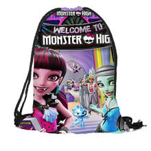 Mochila con cordón de impresión Monster High, bolsas escolares de playa de viaje de gran capacidad, Personaliza tus imágenes 2024 - compra barato