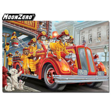 5D DIY Diamond Fireman truck Dog Square Diamond Mosaic diamond Embroidery Crafts Home Decoration Gift Full Diamond WYZ18892A 2024 - buy cheap