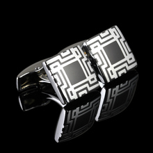 The latest Fashion French Shirt Laser Engraving Men Jewelry Unique Wedding Groom Men Cuff Links Business   Cufflinks For Mens 2024 - buy cheap