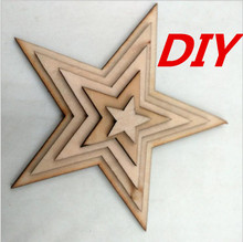 25pcs Star Shape Wooden Embellishments for Crafts 50mm Pack of 25pcs 2024 - buy cheap