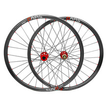 27.5er mtb wheels disc brake 30mm Asymmetry 24mm depth roue mtb carbon wheels 650b tubeless UD 3k bicycle disc wheel RQ 135 9 2024 - buy cheap
