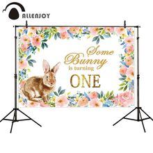 Allenjoy фон для фотосъемки Пасхальный кролик день рождения Банни цветок Весна Фотофон Фотостудия 2024 - купить недорого