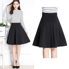 2019 New Women Summer Autumn Skirt Casual Solid high waist  Cotton skirts Office lady knee length skirts with pant 568 2024 - buy cheap