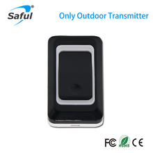 Saful-timbre de puerta resistente al agua, accesorio de timbre inalámbrico receptor, negro/blanco, con botón, transmisor, enchufe europeo/estadounidense, 28 anillos 2024 - compra barato