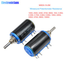 WXD3-13-2W potenciómetro bobinado 100R 470R 1K 4,7 K 6,8 K 10K 22K 47K 100KΩ Ohm 10 rotativo Linear potenciómetro WXD3-13 2W 2024 - compra barato