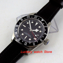 Corgpus relógio masculino, mostrador preto luminoso com moldura rotativa, vidro safira, movimento automático para homens 2024 - compre barato