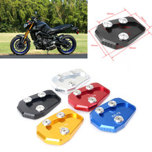 MT09 Motorcycle CNC Kickstand Foot Side Stand Extension Pad Support Plate For Yamaha MT-09 2013 2014 2015 2016 Aluminum 2024 - buy cheap