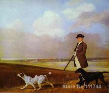 Sir John Nelthorpe 6th Baronet Out Shooting With His Dogs In Barton Field Lincolnshire by George Stubbs High quality Handpainted 2024 - buy cheap