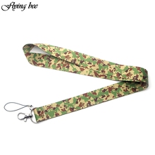 Flyingbee Camouflage Lanyards For keychain ID Card Pass Gym Mobile Phone USB Badge Holder Hang Rope Lariat Lanyard X0075 2024 - buy cheap