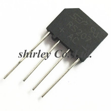 Free shiiping 50PCS Ballasts RS207 rectifier bridge 2A 1000V DIP-4 100%new 2024 - buy cheap