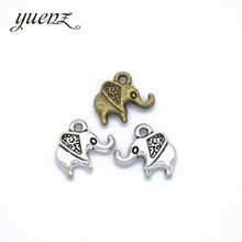 YuenZ 20 pcs Antique Elephant Charms Metal Pendants for Jewelry Making DIY Handmade Craft 13*13mm D9256 2024 - buy cheap