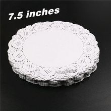(160pcs/pack) Latest high quality 7.5 inches round shape white hollow design paper doilies bread cake dining table placemats 2024 - buy cheap