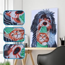 Diamante de forma especial 5D DIY, pintura de diamante "perro y gato", patrón de Animal bordado, punto de cruz, decoración del hogar 2024 - compra barato