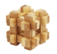 Mini quebra-cabeça iq bambu barr, jogo de desafiador de cérebro para adultos e crianças, tamanho de 4.5cm 2024 - compre barato