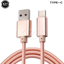 Кабель USB 3,1 типа C, нейлоновый кабель для быстрой зарядки и синхронизации данных USB Type-C, зарядный кабель для XiaoMi Oneplus 2 Zuk Z2 NEXUS 5X 6P, Новинка 2024 - купить недорого