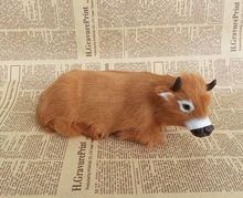 new simulation cow toy lifelike handicraft lying cow doll gift about 24x10x10cm 2024 - buy cheap