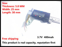 3.7V lithium polymer battery 052530 502530 400mah MP3 MP4 MP5 rechargeable battery 2024 - buy cheap