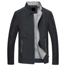 Spring Autumn Slim Fit Thin Stand Button Casual Male Short Jacket Men Windbreaker Jacket Coat Blue black 2024 - buy cheap