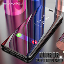 Eqvvol прозрачный зеркальный чехол для телефона Xiaomi Redmi 5 Plus Note 5 5A 4X A1 A2, откидные чехлы для Xiaomi 8 6 6X, кожаный чехол 2024 - купить недорого