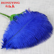 50 pcs natural royal blue ostrich feathers 30 to 35cm / 12 to 14 inches royal blue feather ostrich plumage wedding plume 2024 - buy cheap