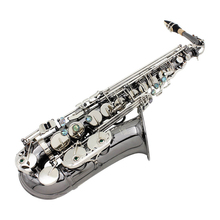 Professional Bend Eb E-flat Alto Saxophone Sax High Quality Brass Black Nickel Plating Abalone Shell Keys Carve Pattern 2024 - buy cheap