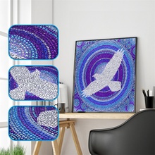 Pintura de diamantes 5D para decoración del hogar, bordado de diamantes con forma especial de águila, punto de cruz, regalo 2024 - compra barato