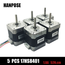 5pcs 4-lead Nema17 Stepper Motor 48mm length / 78Oz-in / 1.8a  Nema 17 motor 42BYGH 1.7A (17HS8401)  motor for CNC XYZ Axis 2024 - buy cheap