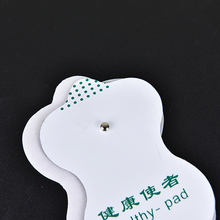 Máquina de massagem pad 10 peças, eletrodo branco, digital para acupuntura dez 2024 - compre barato