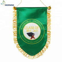 Morning Custom Design Pennant Flag High Quality Satin Football Club Decoration Flag and Banner 2024 - buy cheap