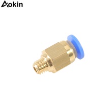 10pcs PC4-M6 Reta Pneumática Encaixe de Bronze Conector Parte Para MK8 4mm Tubo OD 2024 - compre barato