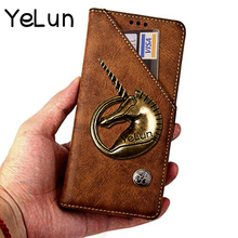 Yelun Coque Fundas для Samsung Galaxy A10 A 10 A105 A105FD, кожаный Роскошный кошелек, деловой винтажный Чехол-книжка с откидной крышкой 2024 - купить недорого