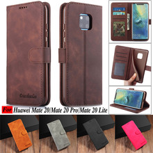 Capa flip magnética para huawei mate 20 pro, capa estilo carteira de couro vintage para mamate 20 lite 2024 - compre barato