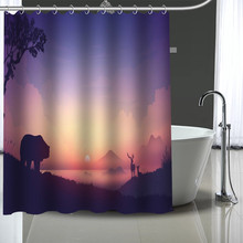 Cortina de ducha natural personalizada, cortinas modernas de tela para baño, decoración del hogar, más tamaño, personaliza tu imagen 2024 - compra barato