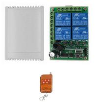 Sistema de interruptor de controle remoto sem fio, dc 12v, 4 canais, 10a, transmissores para eletrodomésticos, portão, garagem, janela, porta, luz led