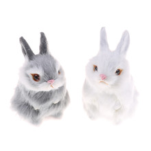 1PCS Birthday Gift Simulation Mini Pocket Toy Cute Artificial Animal Small Rabbit Plush Toys With A Frame Kids Toys Decorations 2024 - buy cheap