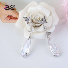 Be 8 New Vintage Butterfly Shape Long Drop Dangle Earrings Multicolour Color for Women Fashion Jewelry Boucle D'oreille E758 2024 - buy cheap
