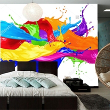 Color wallpaper,abstract color splash isolated,3D modern murals for living room bedroom restaurant background wall wallpaper 2024 - buy cheap