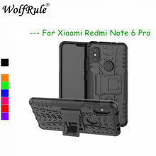 Fundas Xiaomi Redmi Note 6 Pro funda de doble capa armadura de silicona para Xiaomi Redmi Note 6 Pro funda de soporte para teléfono 2024 - compra barato