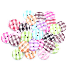 LF 50Pcs Mixed Round Wooden Grid Sewing Buttons For Clothes Needlework Scrapbooking Crafts Decorative Diy Accessories 2024 - buy cheap