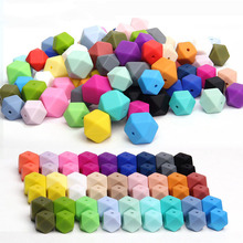 20pcs Silicone Beads Teething Hexagon14mm Baby Chews Bead Teether For Pacifier Holder And Nursing Necklace Diy 2024 - buy cheap