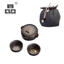 Tangpin bule para chá de cerâmica, conjunto portátil para chá de viagem com saco 2024 - compre barato