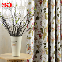 American Floral Printed Blackout Curtains for Living Room Pastoral Style Drapes for Bedroom Window Treatments Panel Insulation 2024 - buy cheap