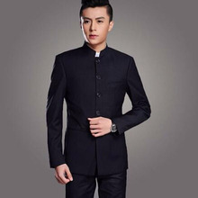 Stand Collar Chinese Tunic Men Suit Set Latest Coat Pant Designs men Suits Groom mens suit Costume Made Plus Size (Jacket+Pant) 2024 - buy cheap