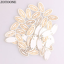 Zotoone botão oval feito à mão em madeira para roupas, acessórios de costura, artesanato diy com botão 2024 - compre barato
