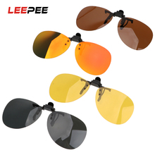 LEEPEE Clip On Sunglasses Anti-UVA UVB Car Driving Night Vision Lens For Men Women Polarized Sun Glasses Driver Goggles 2024 - buy cheap