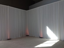 Telón de fondo de seda para boda, cortina de escenario de boda, color blanco, 3M x 6M 2024 - compra barato