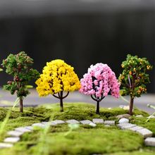 8 Types Mini Miniature Garden Ornament Miniature Resin Tree Figurine Craft Plant Pot Fairy Garden Fairy Garden Supplies 2024 - buy cheap